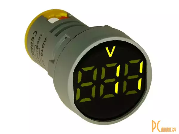 DMS-102 Цифровой LED вольтметр переменного тока, желтый