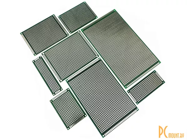 Печатная плата, PCB Board 3x7cm, шаг 2.54мм, Double-side