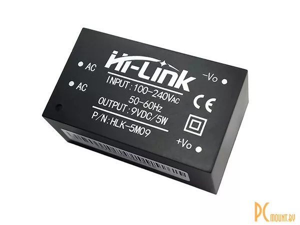 Hi-Link HLK-5M09 AC-DC преобразователь напряжения стабилизированный 220V to 9V 5W 560MA