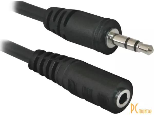 Аудио-кабель Defender JACK02-05 JACK M- JACK F, 1.5 м (87511)