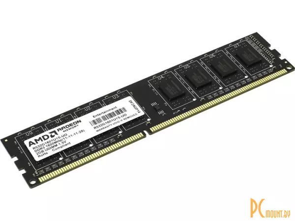 Память оперативная DDR3, 2GB, PC12800 (1600MHz), AMD R532G1601U1S-UO